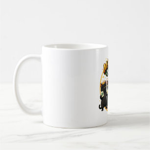 Mahjong Queens Club Niedliche schwarze Katzen Kaffeetasse