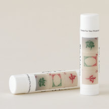 Mahjong - rote, grüne und weiße Drachen. Lip balm.