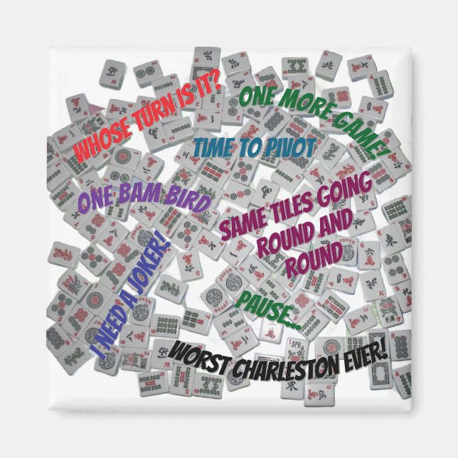 Mahjong Sayings Beverage Coaster Magnet (Vorne)