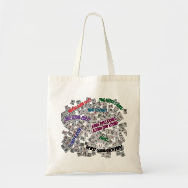 Mahjong Sayings Tote Bag Tragetasche (Vorne)