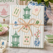Mahjong Seersucker Geschenkpapier Set