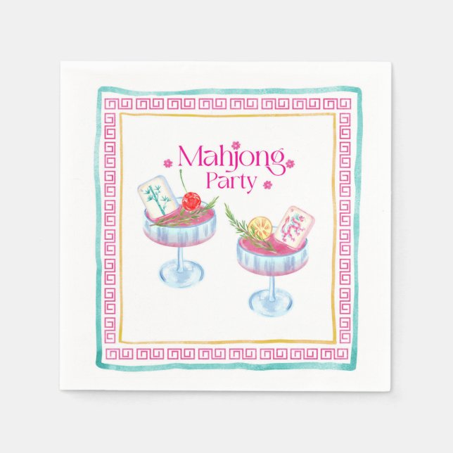 Mahjong Serviette (Vorderseite)