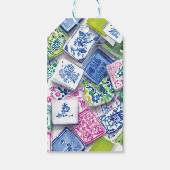 Mahjong-Serviette Geschenkanhänger (Vorderseite)