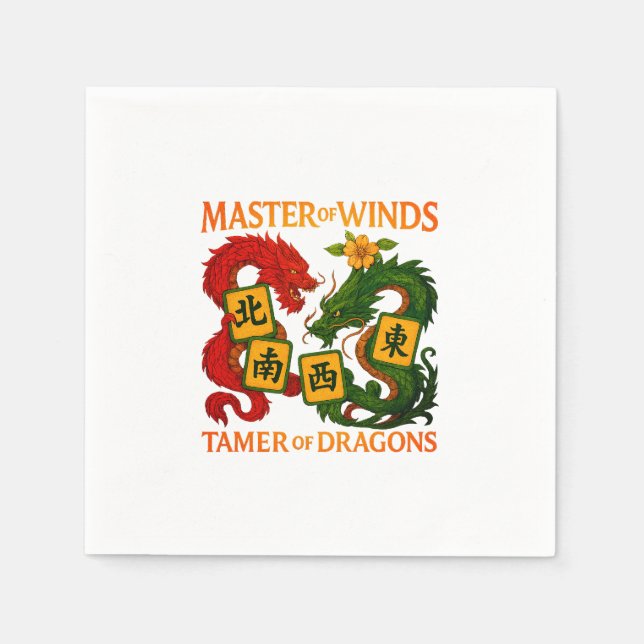 Mahjong-Servietten und Tischwäsche Serviette (Vorderseite)