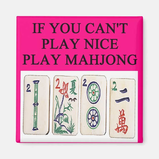 MAHJONG-Spieler Magnet (Vorne)