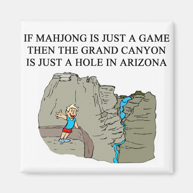 MAHJONG-Spieler Magnet (Vorne)