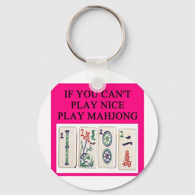MAHJONG-Spieler Schlüsselanhänger (Vorderseite)