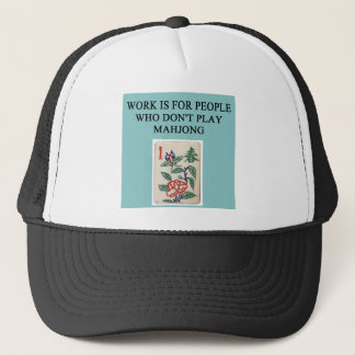 mahjong Spielspieler Truckerkappe