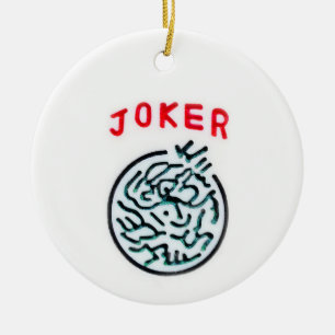MahJong-Spielsymbol Joker-Kachel Keramik Ornament
