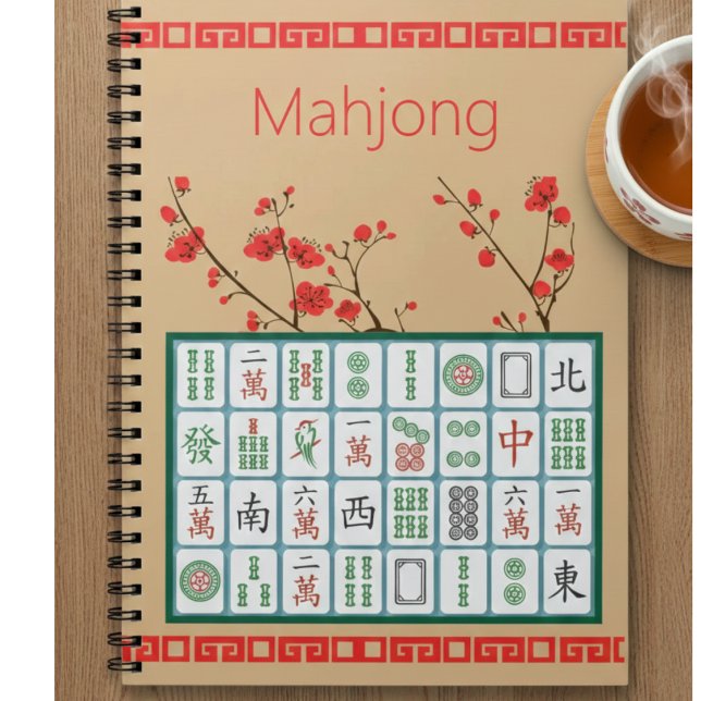 Mahjong Spiral Foto Notebook Notizblock (Von Creator hochgeladen)