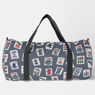 Mahjong Symbole auf dunkelblau Duffle Bag