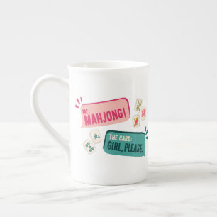 Mahjong-Tasse – Me: Mahjong! Die Karte: Mädchen, b Prozellantasse