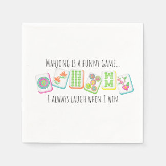 Mahjong-Themed Paper Napkin Serviette