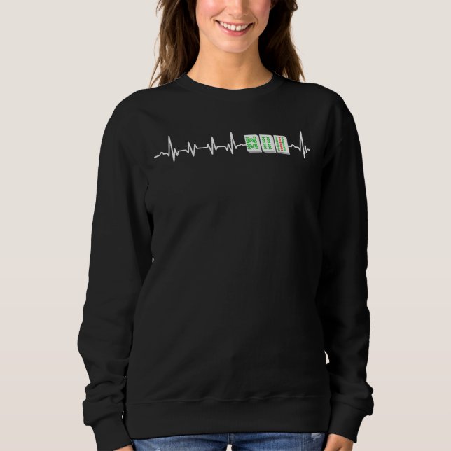 Mahjong Tile Gamer Mah Jong Gambling Sweatshirt (Vorderseite)