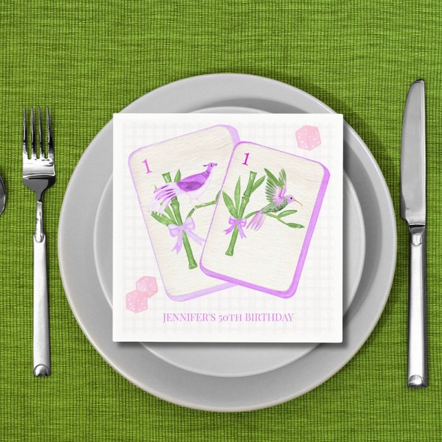 Mahjong Tile Napkins for Mahjong Party Decor Serviette (Von Creator hochgeladen)