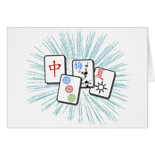 Mahjong Tiles Blue
