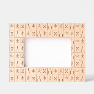 Mahjong Tiles Design Etted Picture Frame Geätzte Rahmen