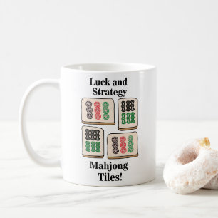 Mahjong Tiles Luck Strategy Player Fans Kaffeetasse