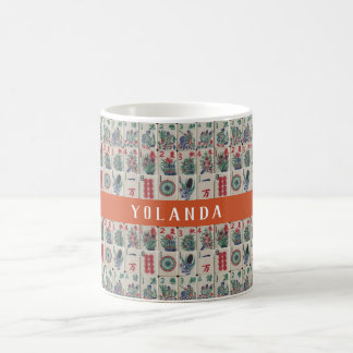 Mahjong Tiles Muster Personalisiert Kaffeetasse
