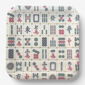 Mahjong Tiles Pappteller