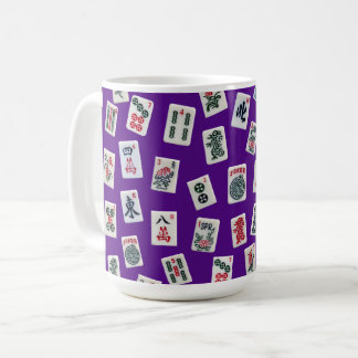 MahJong tiles (symbols) on purple Kaffeetasse