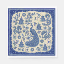 Mahjong Toile Servietten oder Gästetücher