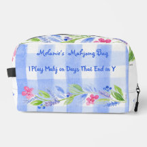 Mahjong Watercolor-Blumen-Kontrollkästchen-Reißver