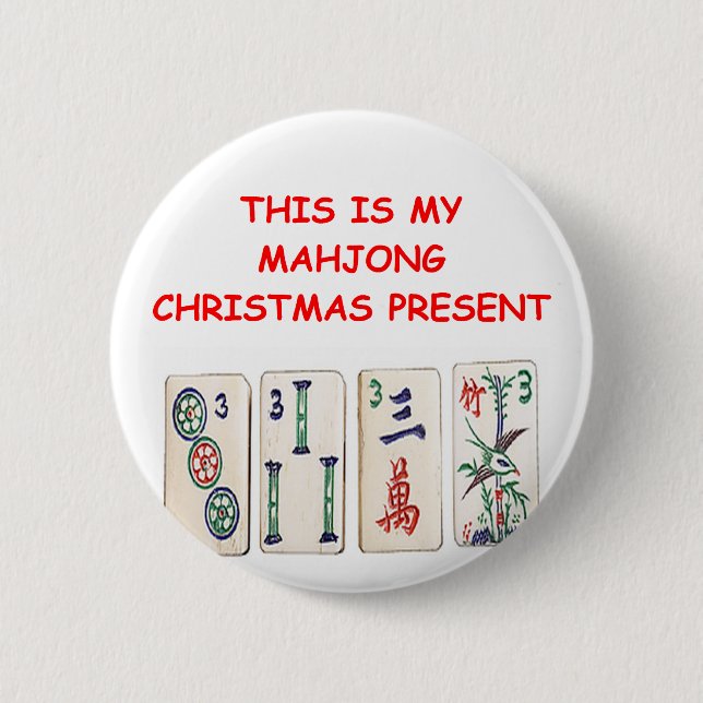 MAHJONG Weihnachten Button (Vorderseite)