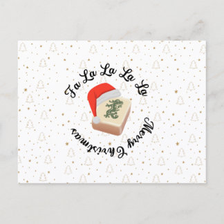 Mahjong-Weihnachtskarte Feiertagspostkarte