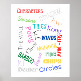 Mahjong Words Poster
