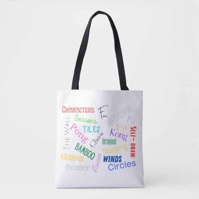 Mahjong Words Tote Bag (Vorderseite)
