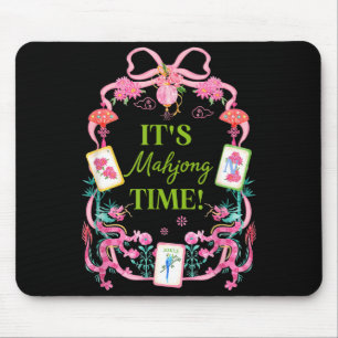 Mahjong-Zeit Kokette Schleife Ästhetik Mah Jong Sp Mousepad