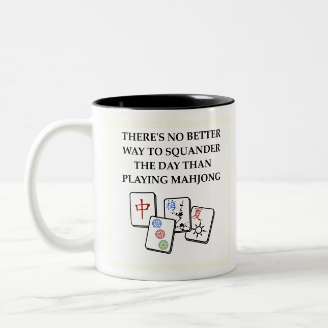 MAHJONG ZWEIFARBIGE TASSE (Links)