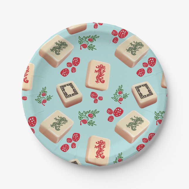 Mahjongg Dragons Plate Pappteller (Vorderseite)