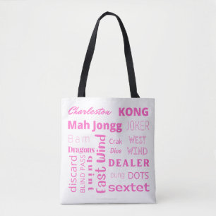 MahJongg Tote Tasche in Rosa