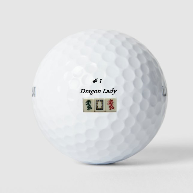 Mahjongg und Drachen Golfball (Vorderseite)