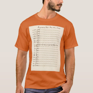 Mahler-Sinfonie 5 Originalmanuskript-Partitur  T-Shirt