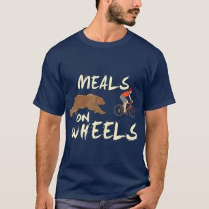 Mahlzeiten auf Rädern, die für die Fahrradtechni T-Shirt
