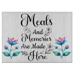 Mahlzeiten und Erinnerungen Schneidebrett