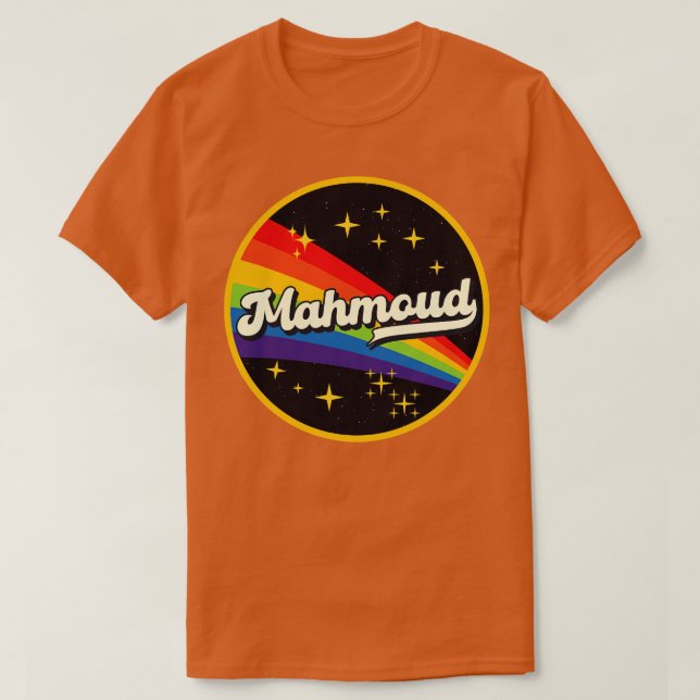 Mahmoud Regenbogen im Weltraum Vintager Stil T-Shirt (Design vorne)