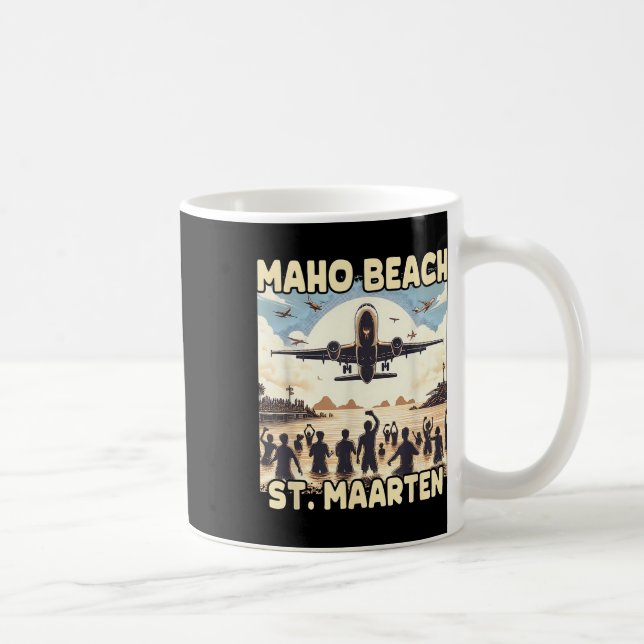 Maho Beach St. Maarten Kaffeetasse (Rechts)