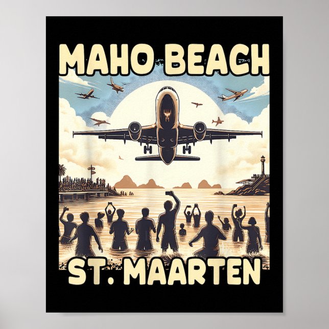 Maho Beach St. Maarten Poster (Vorne)