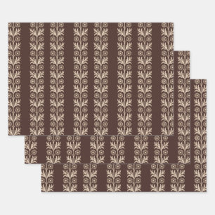 Mahogani Kunst und Handwerk Blauer Streifen Geschenkpapier Set