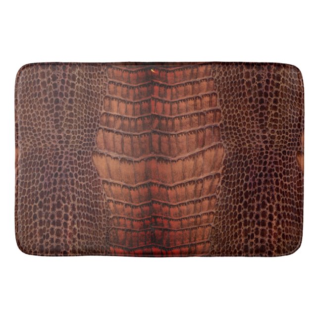 Mahogany Alligator Classic Reptile Leder (Imitate) Badematte (Vorderseite)