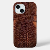 Mahogany Alligator Classic Reptile Leder (Imitate)