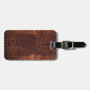 Mahogany Alligator Classic Reptile Leder (Imitate) Gepäckanhänger