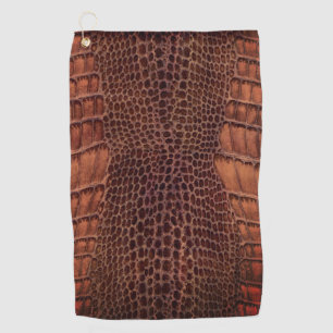 Mahogany Alligator Classic Reptile Leder (Imitate) Golfhandtuch