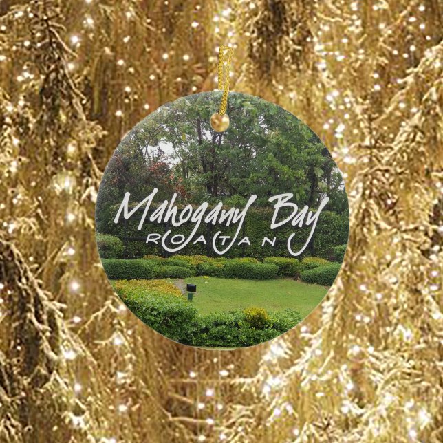 Mahogany Bay, Roatan, Honduras Keramik Ornament (Von Creator hochgeladen)