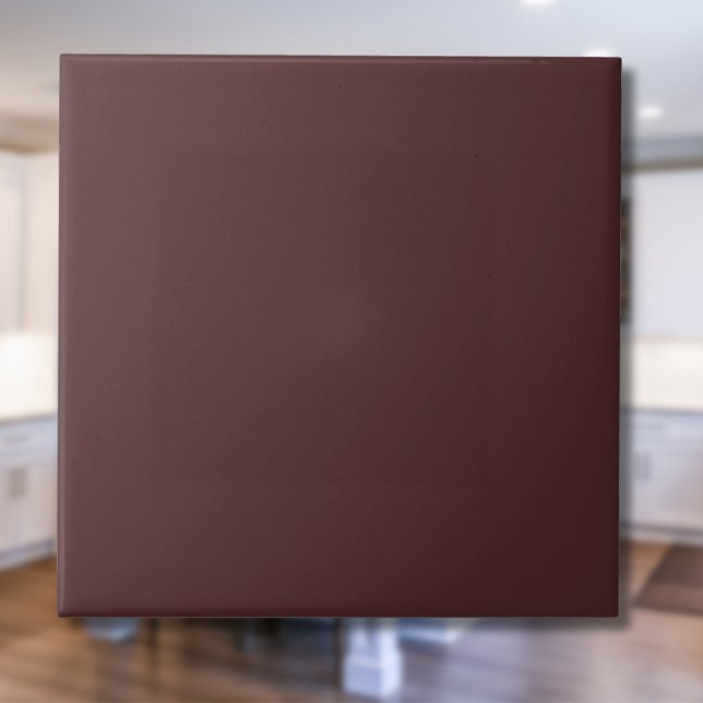 Mahogany Brown Solid Color | Klassisches Elegant Fliese (Von Creator hochgeladen)