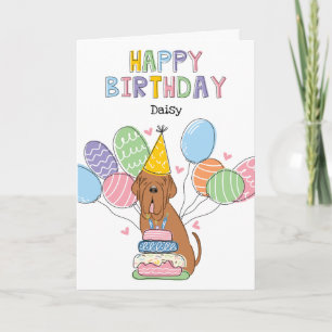Mahogany Neapolitan Mastiff Birthday Karte